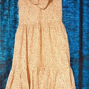 English Factory Floral Tan Kids Dress